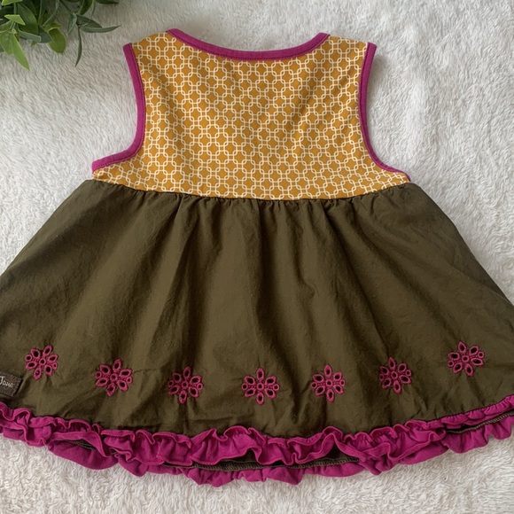 Matilda Jane Enchanted Garden Seabean Mixed Print Tank Top 2 EUC - Picture 9 of 12